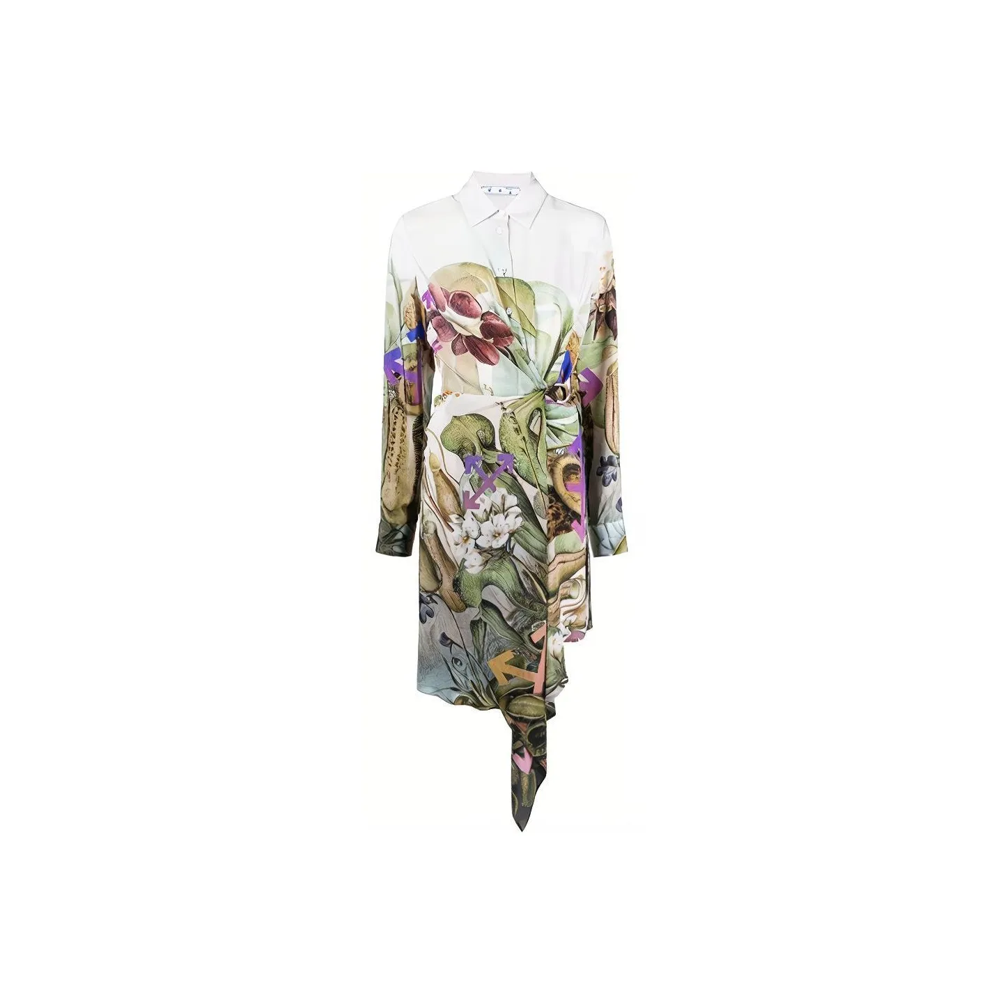 OFF WHITE Botanical print Shirt Dress