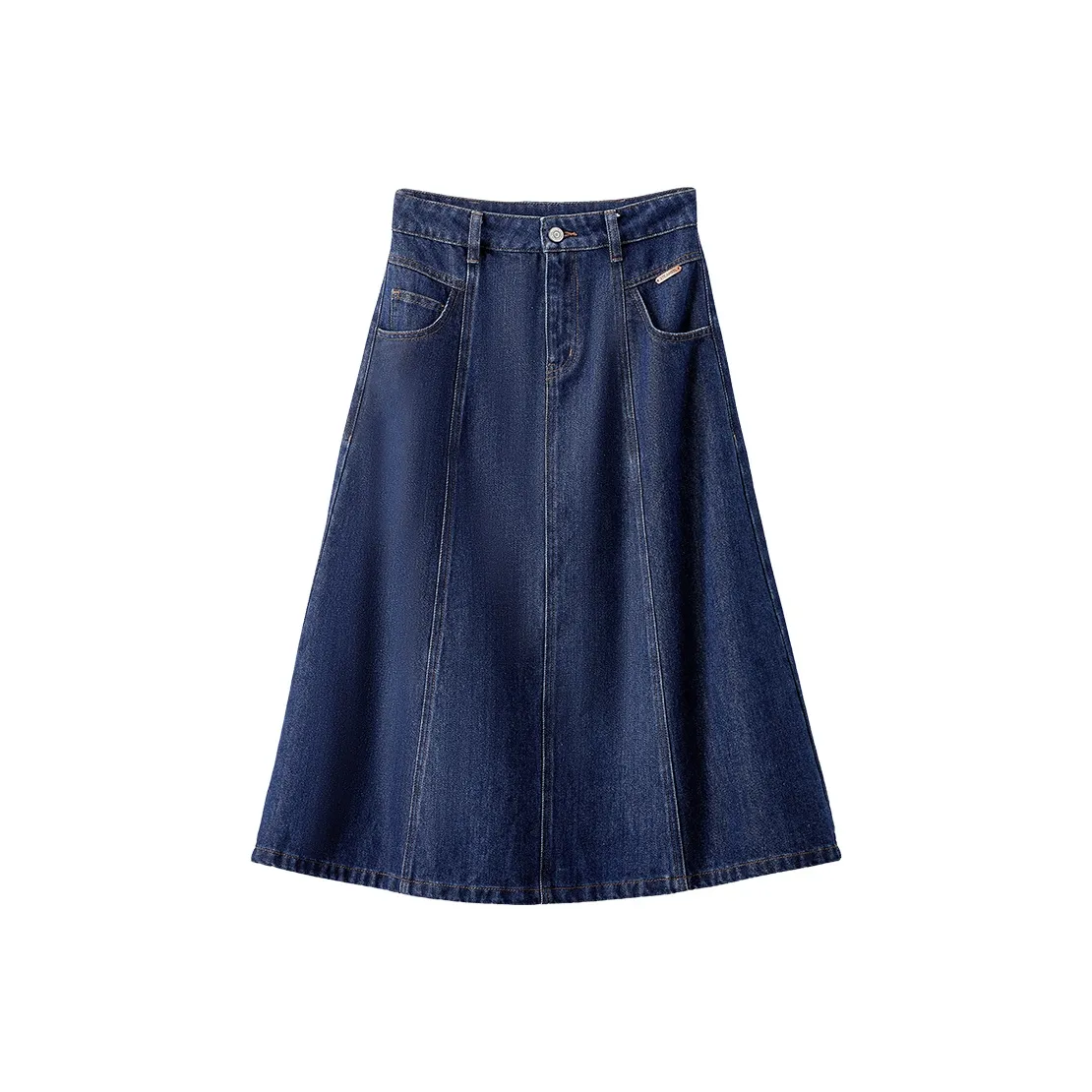 XIANGYING Деним Длинная Юбка Женская Синяя