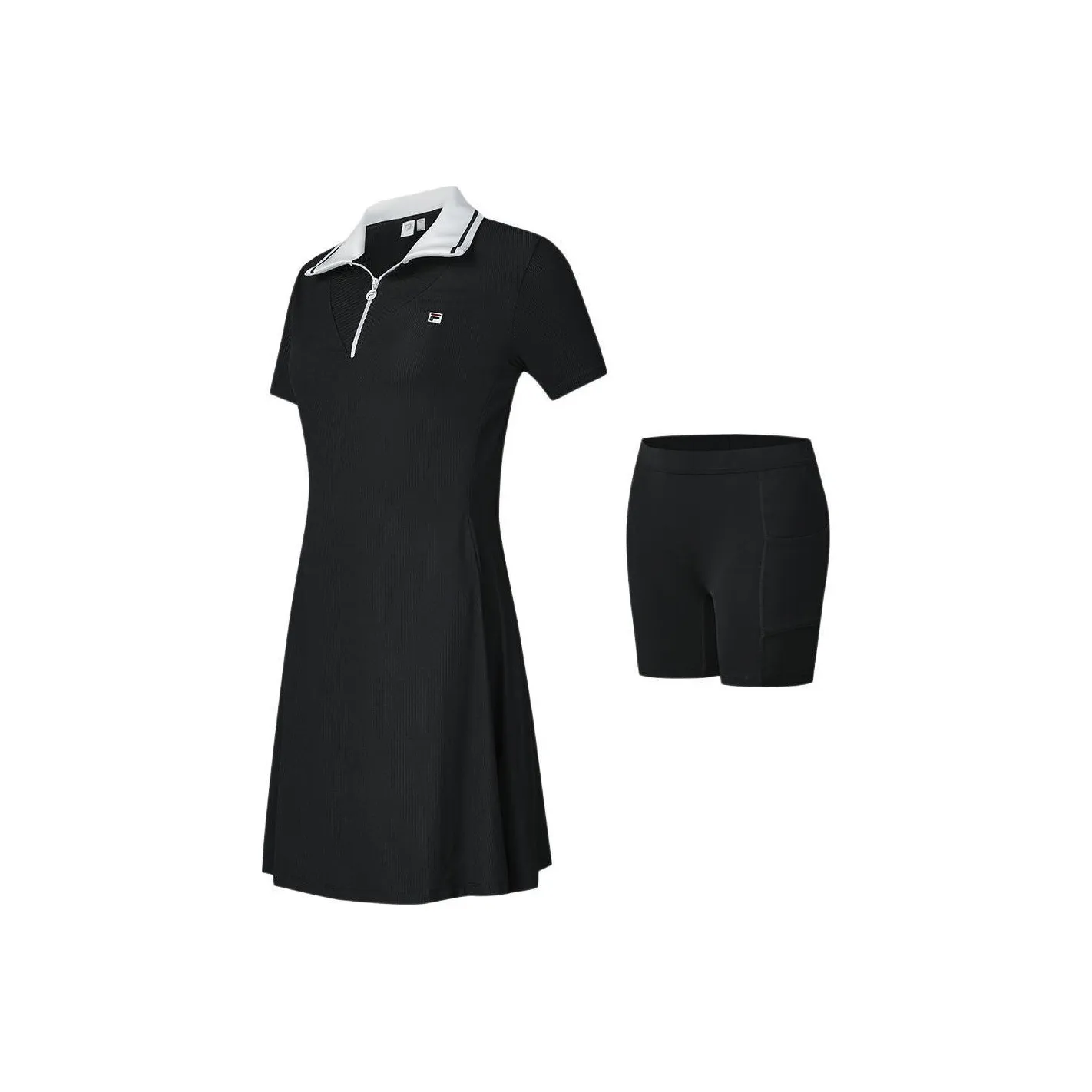 FILA Short-Sleeved Dresses Women's Dark Flow Black