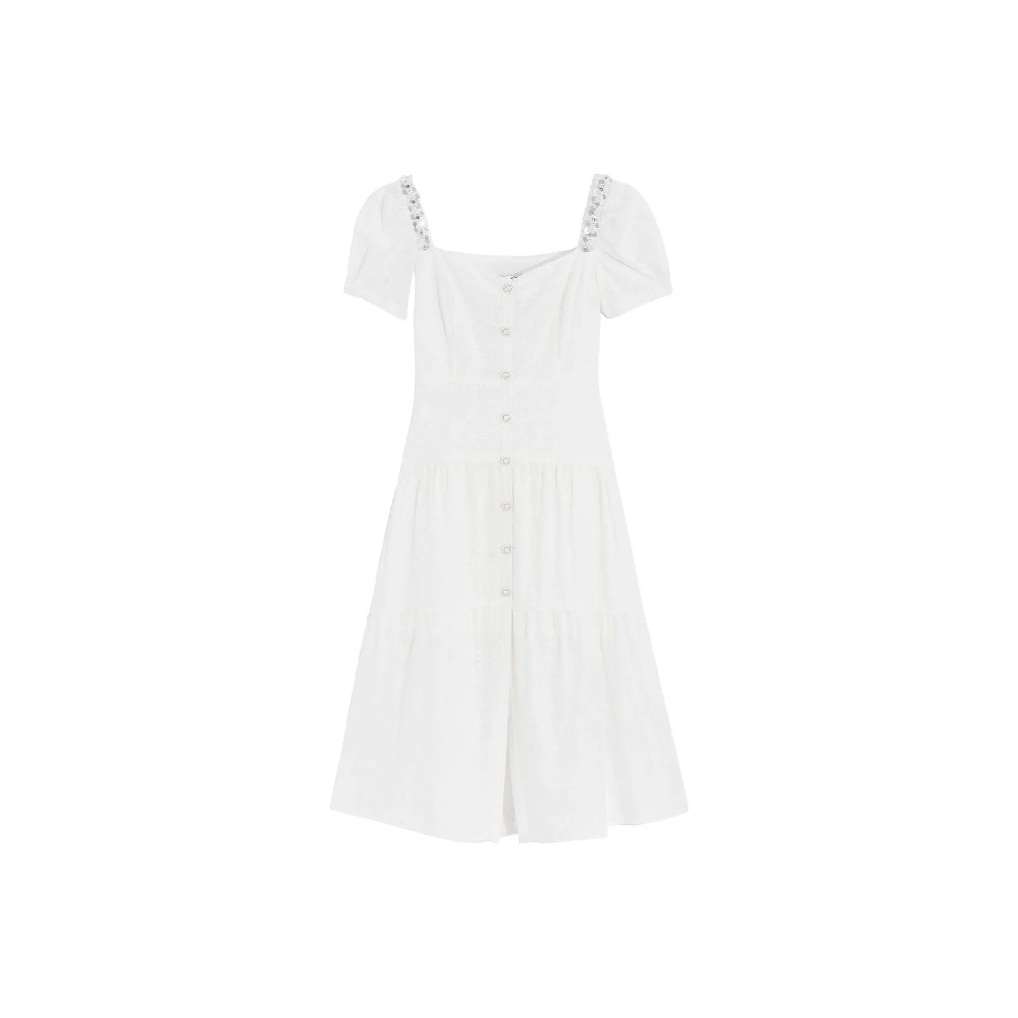 Bebe SS24 Short Sleeved Dresses Women's Raw White
