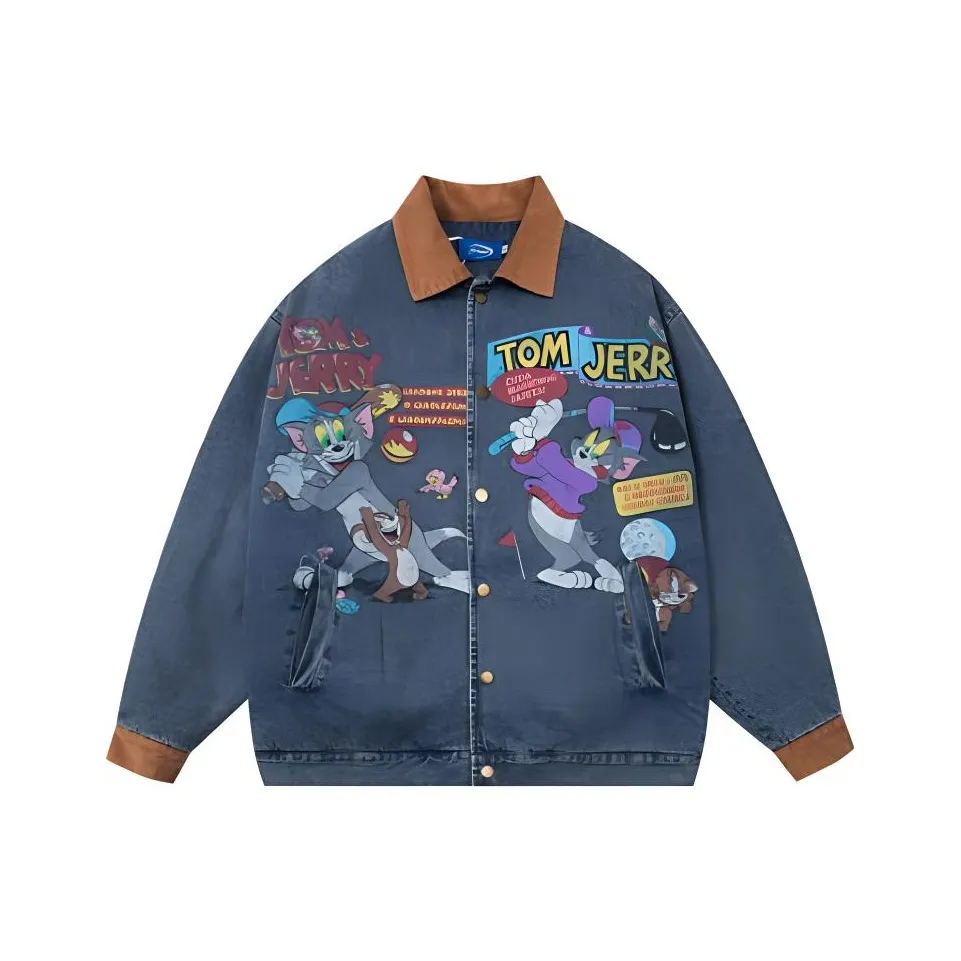 JASONWOOD Хлопковый пуховик женский джинсовый синий