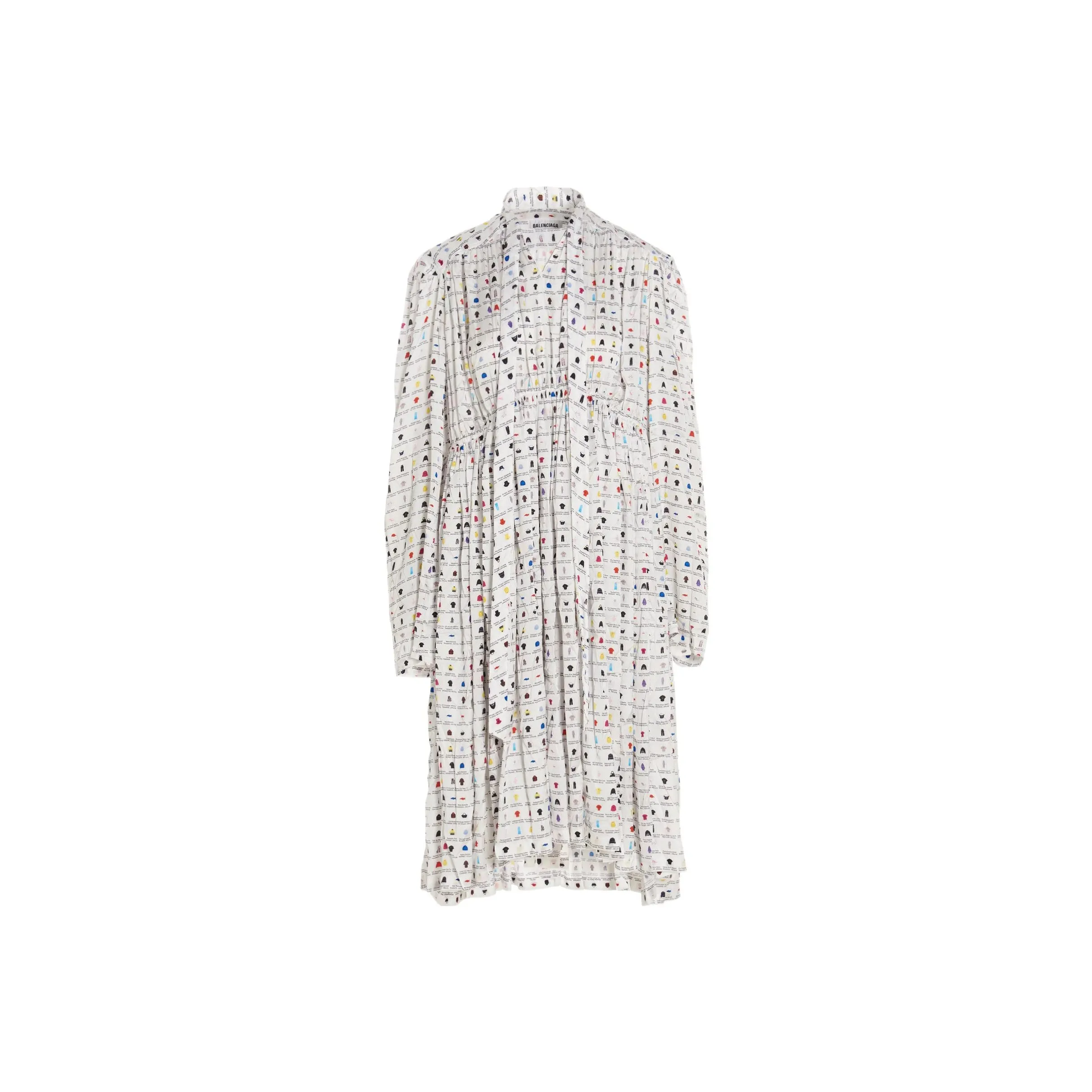 Balenciaga Graphic Printed Oversized Midi Dress
