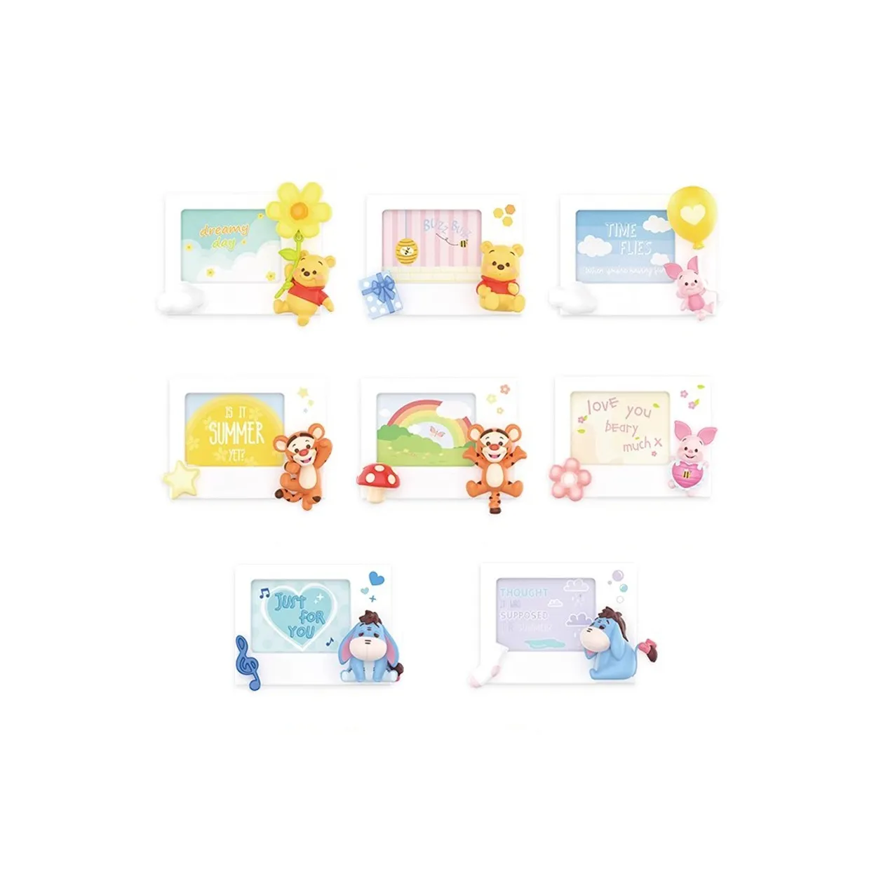 Минисо X Disney Винни-Пух Полароид Коллекция Мистери Коробка Слепые коробки Один Мистери Коробка Целая коробка 8 шт