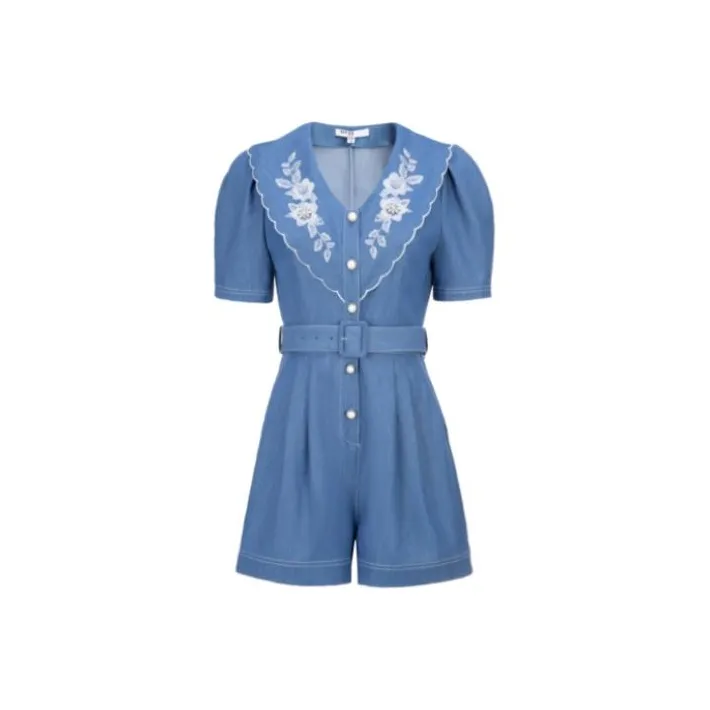 AIVEI Jumpsuits Women's Denim Blue