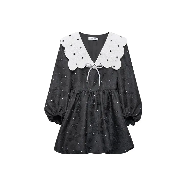 TAMMY TANGS Tulip Skirt Dress Black