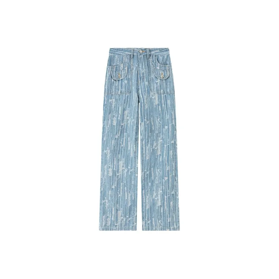 NO ONE ELSE Джинсы Женские Светло-Синий