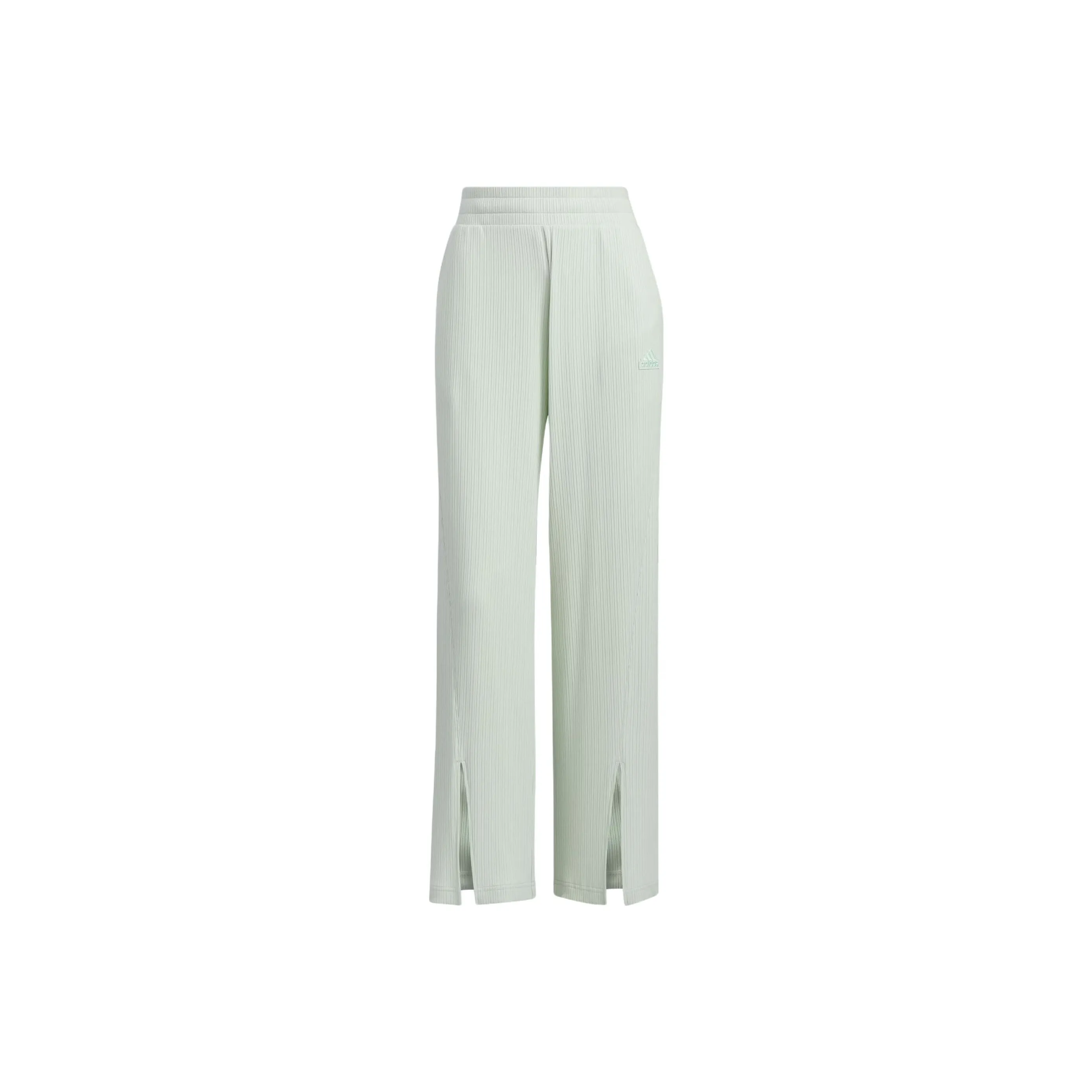 Adidas Lounge LOUNGE WIDE LEG KNIT JOGGERS Casual Pants Women's Light Green