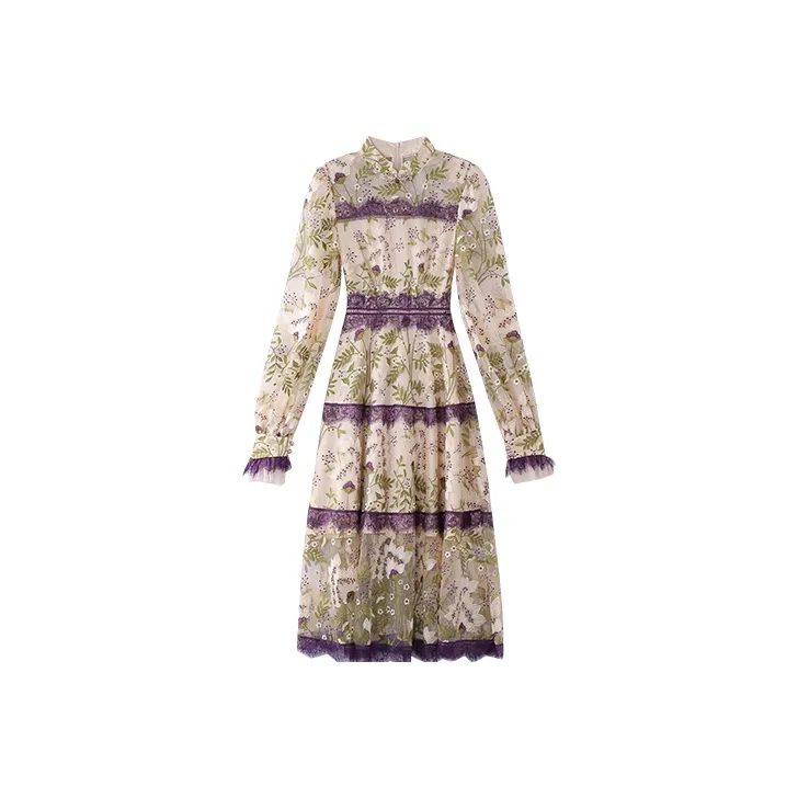 JINYE ORIENTAL Dress Women's Green Purple