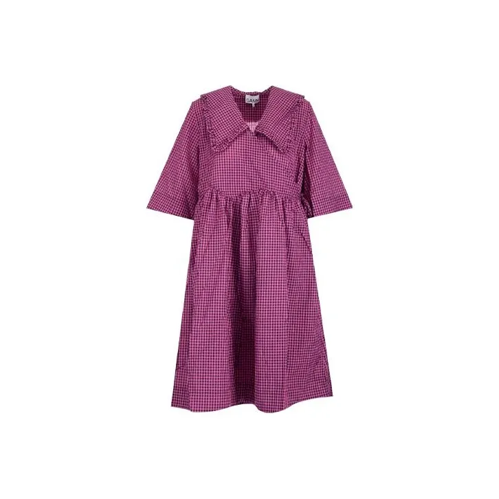 GANNI Long Sleeved Dresses Women's Rose Pink