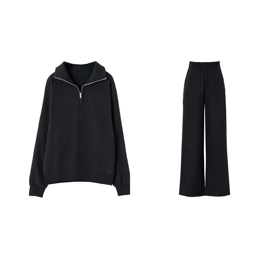 SOON FLOWER Sweatshirt Set Women's Black