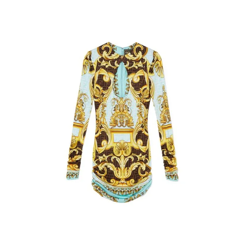 VERSACE Short-Sleeved Dresses Womens Black