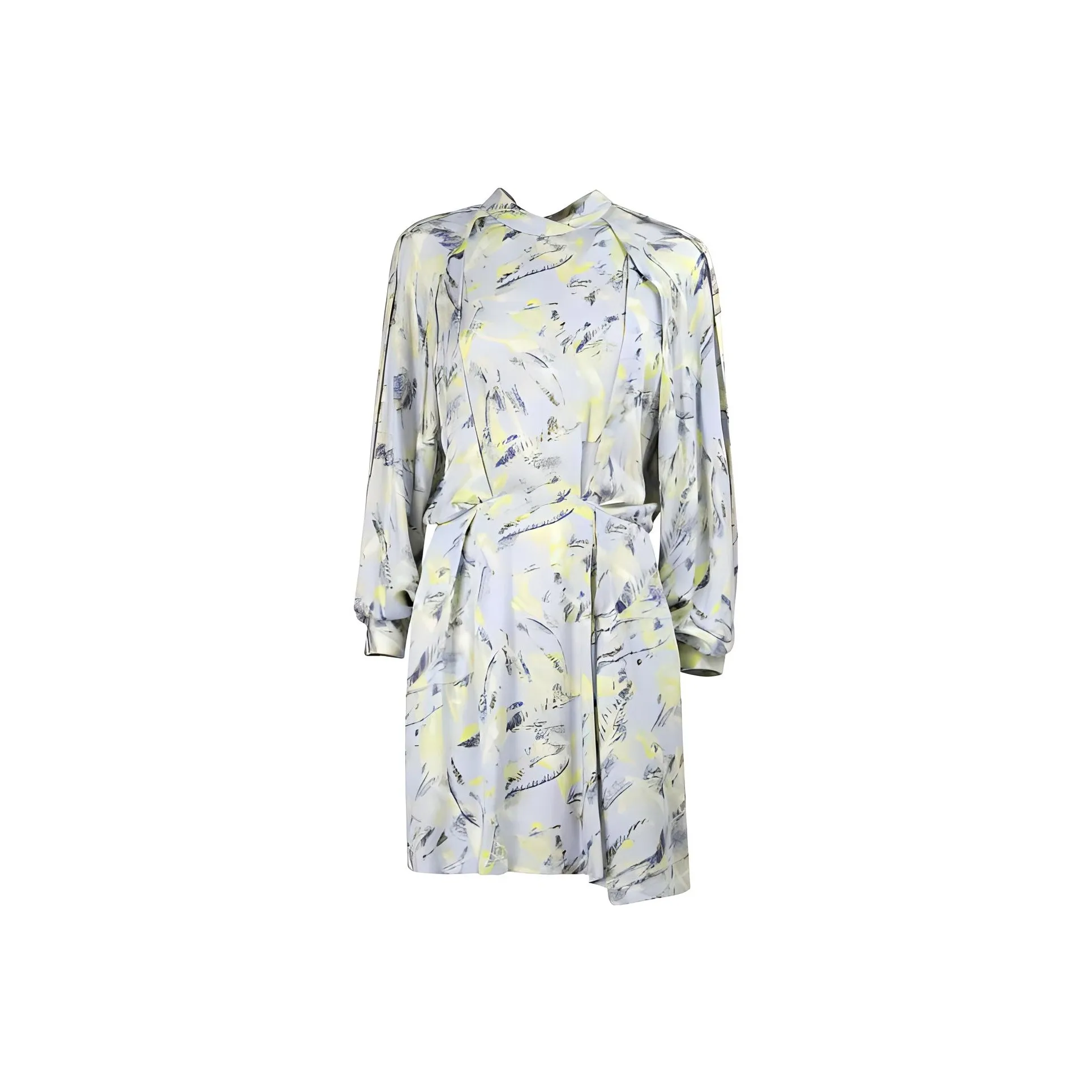Iro Kardes Abstract Print High Neck Mini Dress