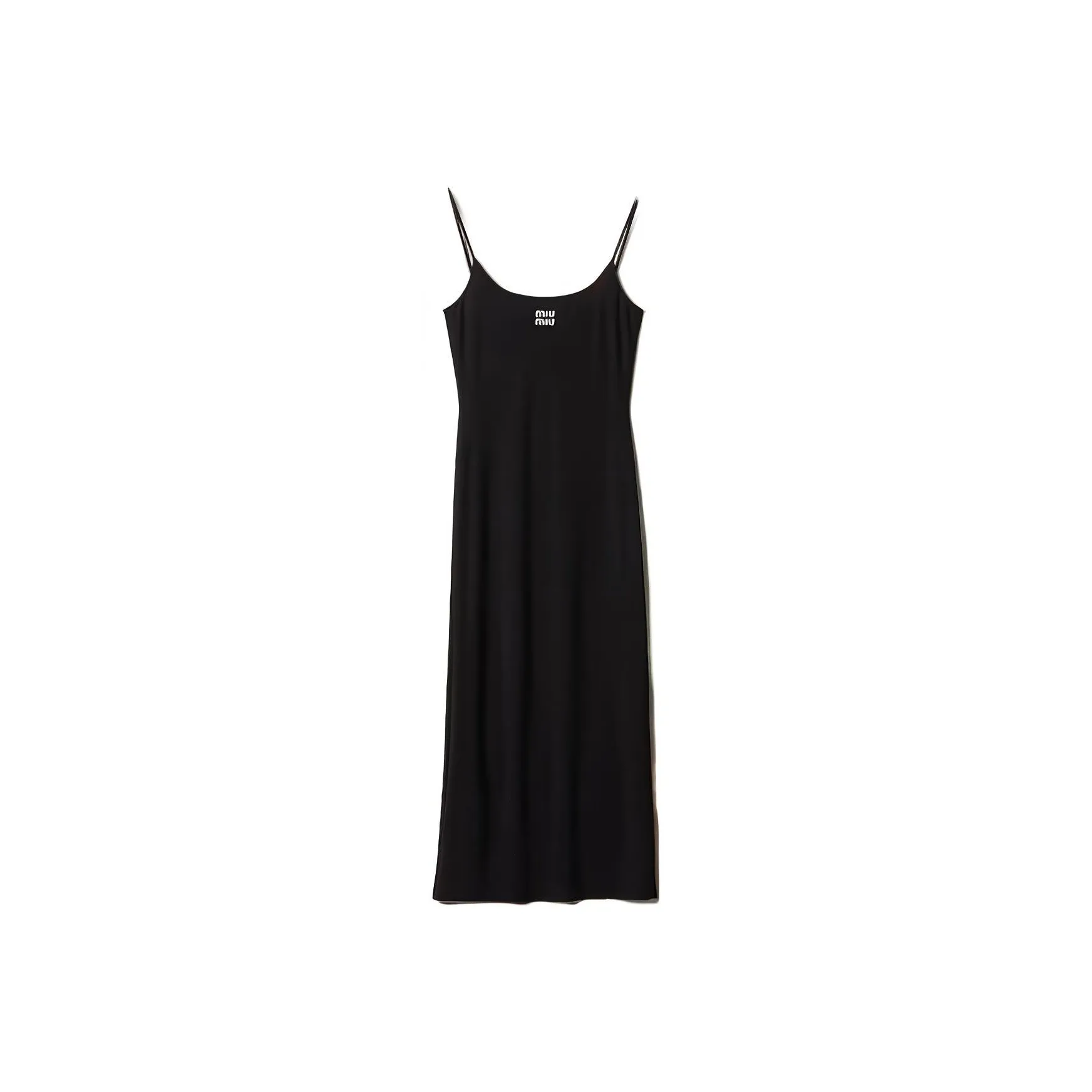 MIU MIU Logo print Jersey Midi Dress