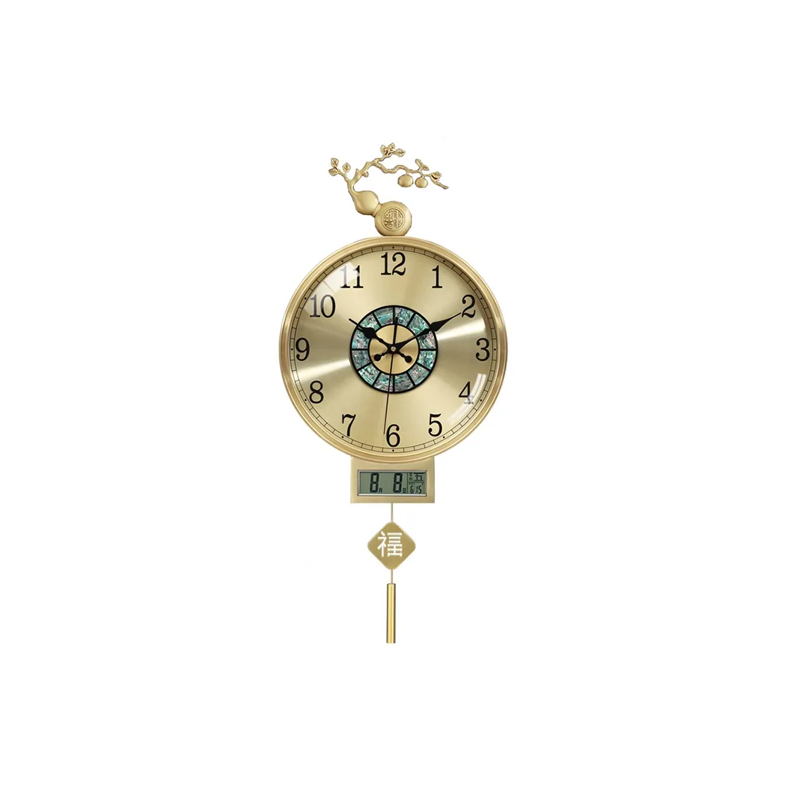 KAIQIN Кварцевый механизм Латунь Гостиная Настенный часы Унисекс