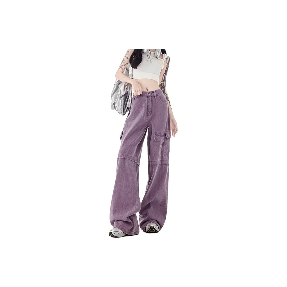 Jenna Chun Cargo Pants Women's Purple