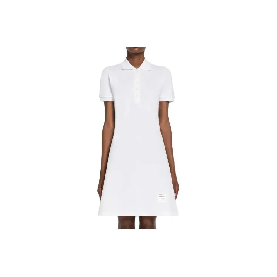 THOM BROWNE Short Sleeved Dresses Women's White