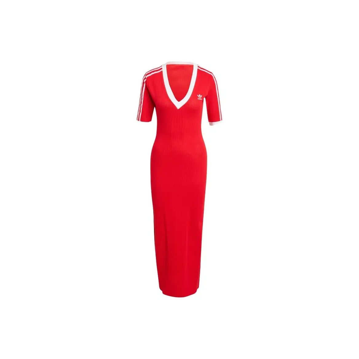 Adidas Originals Adicolor 3-Stripes Knit V-Neck Dress