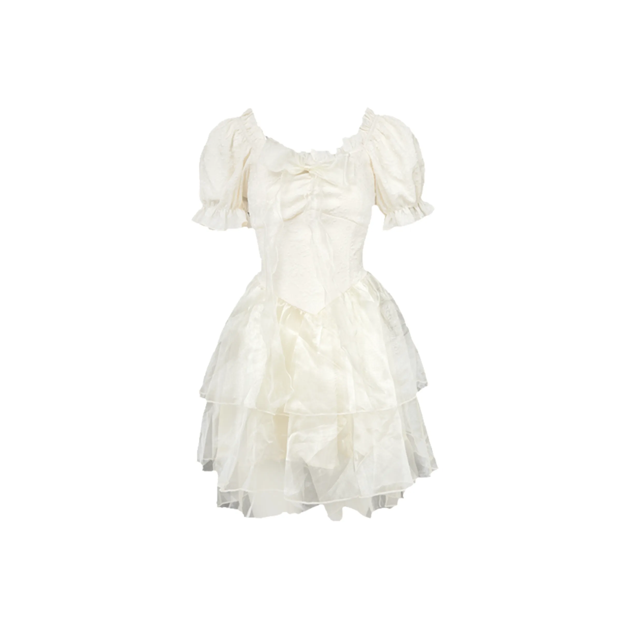 Nooidea Official Short Sleeved Dress Women
s White