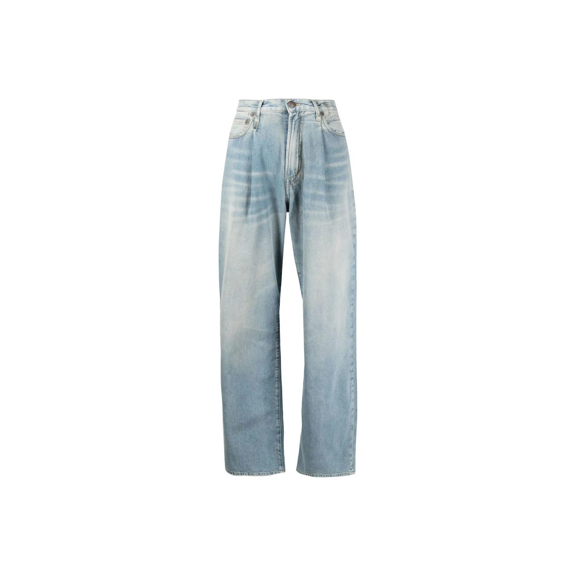 R13 Damon Pleated Wide leg Trousers