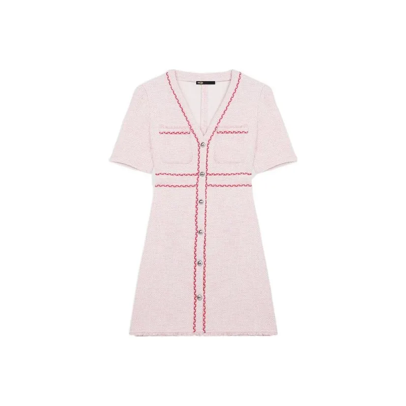 Maje Short Sleeved Dresses Women's Pink