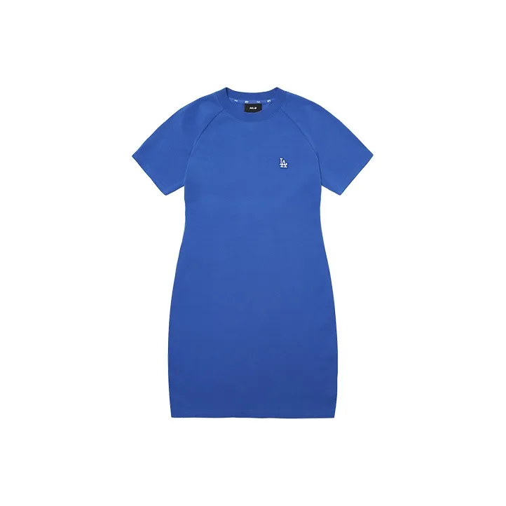 Mlb Base Logo Короткий рукав Платье Женское Синий