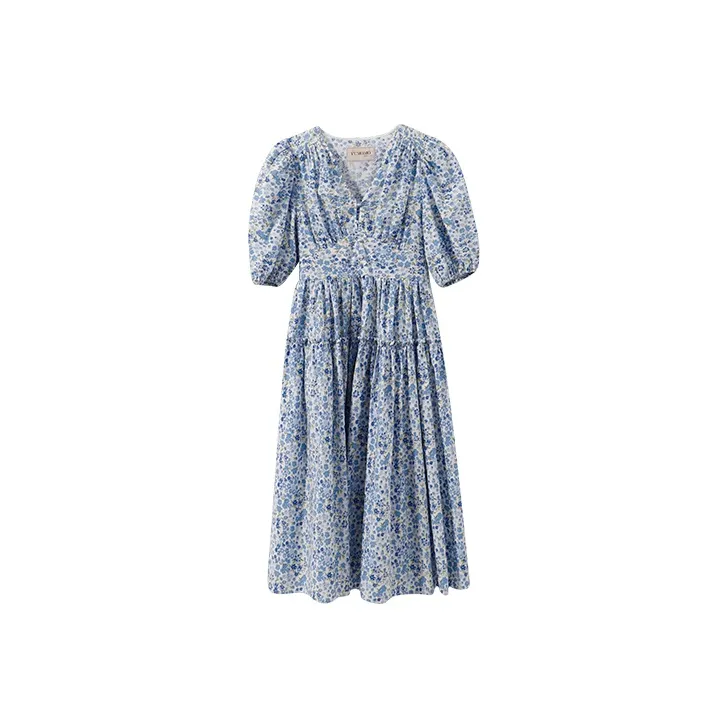 YUMOMO STAR Женские Платья с Коротким Рукавом