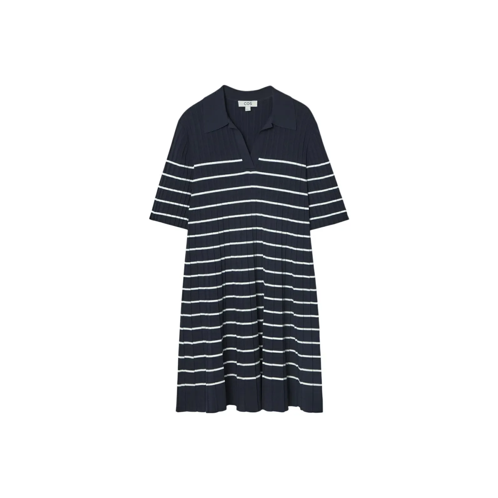 COS Short Sleeved Dresses Women's Navy Blue