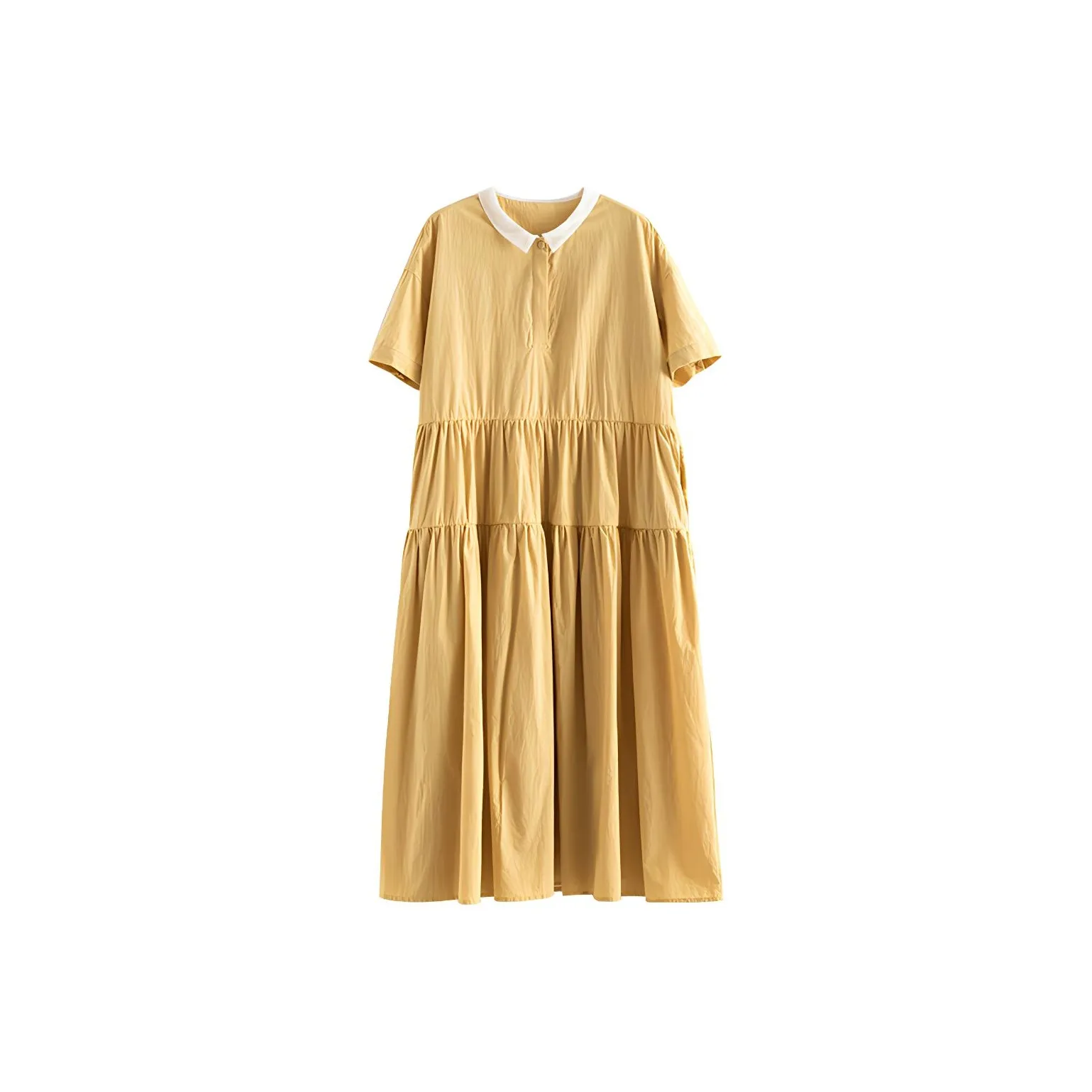 ZIMO Short Sleeved Dresses Women's Light Yellow