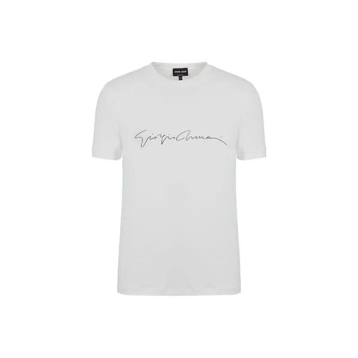 GIORGIO ARMANI Logo Printed Crewneck T Shirt