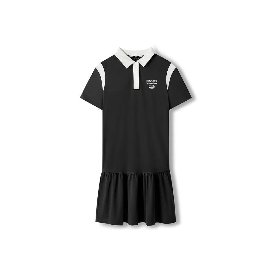Skechers Sports Life Collection Short Sleeved Dresses Women's Carbon Black