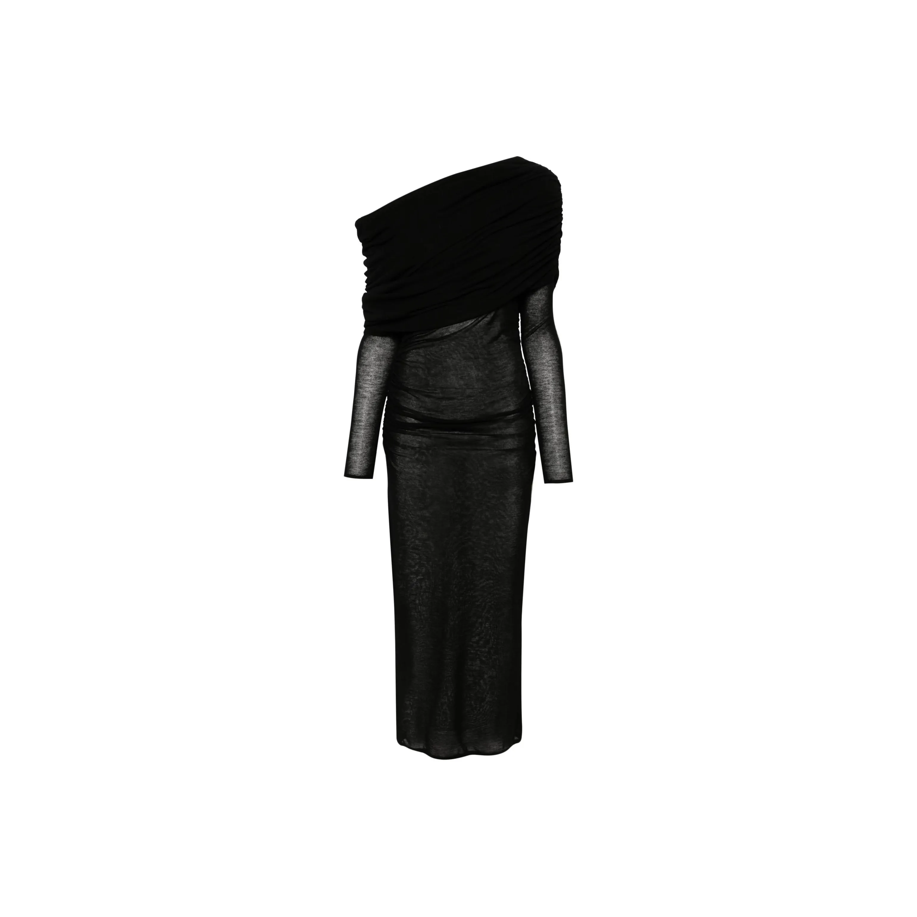 SAINT LAURENT Cowl Neck Fine knit Maxi Dress