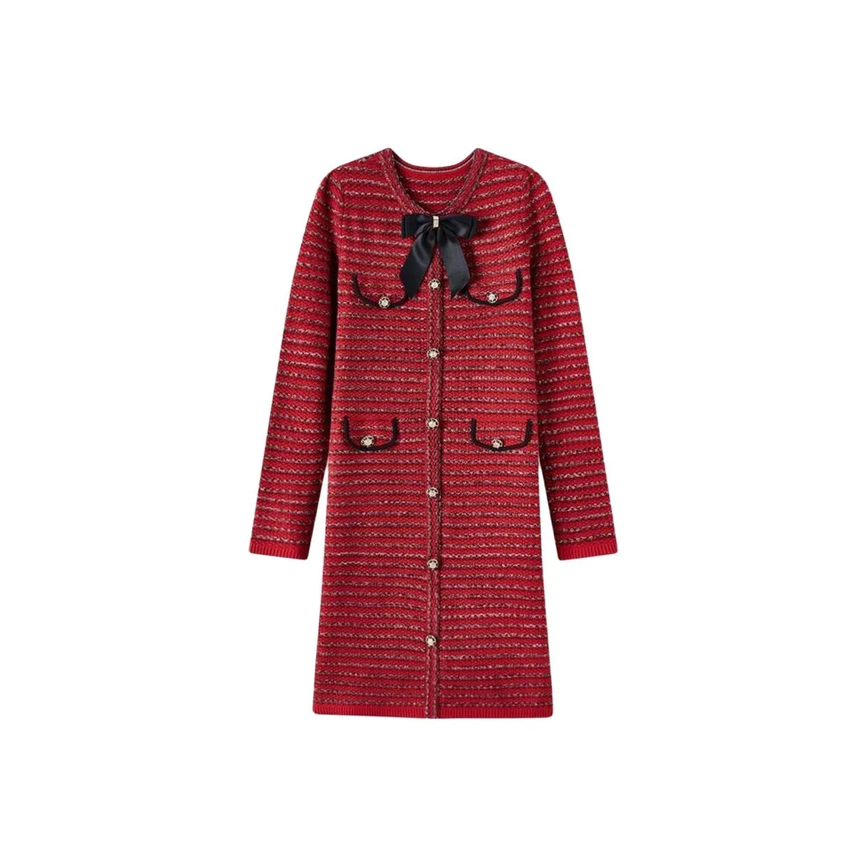 EICHITOO Длинное платье с длинными рукавами женское красное