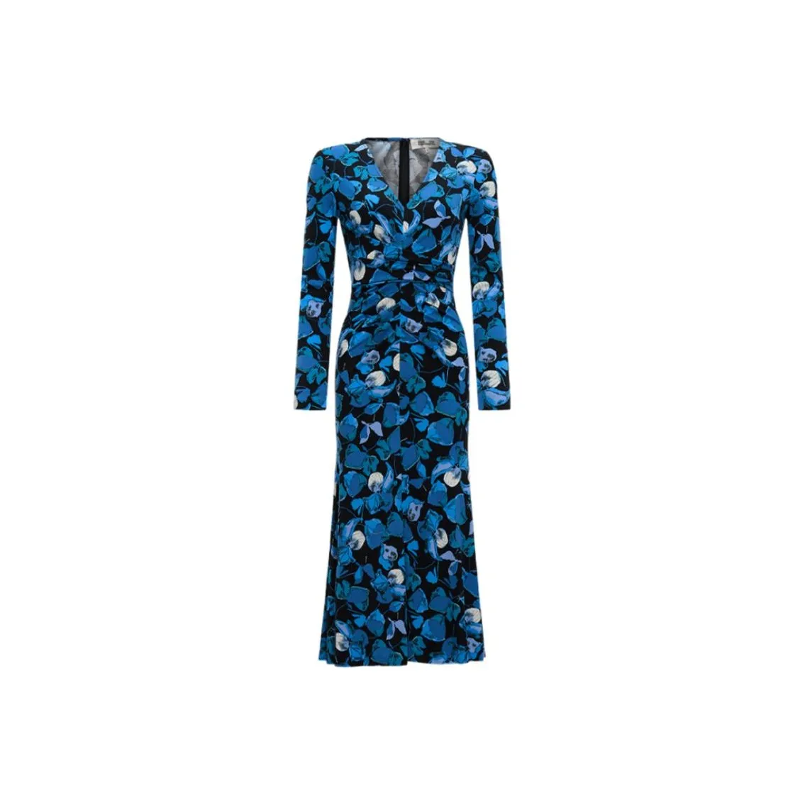 DVF Diane Von Furstenberg SS24 Long-Sleeved Dresses Women's Sapphire Blue
