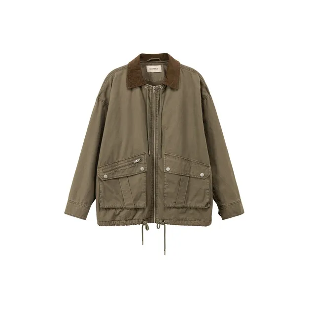 NO ONE ELSE Пуховая куртка Унисекс Горчично-зеленый