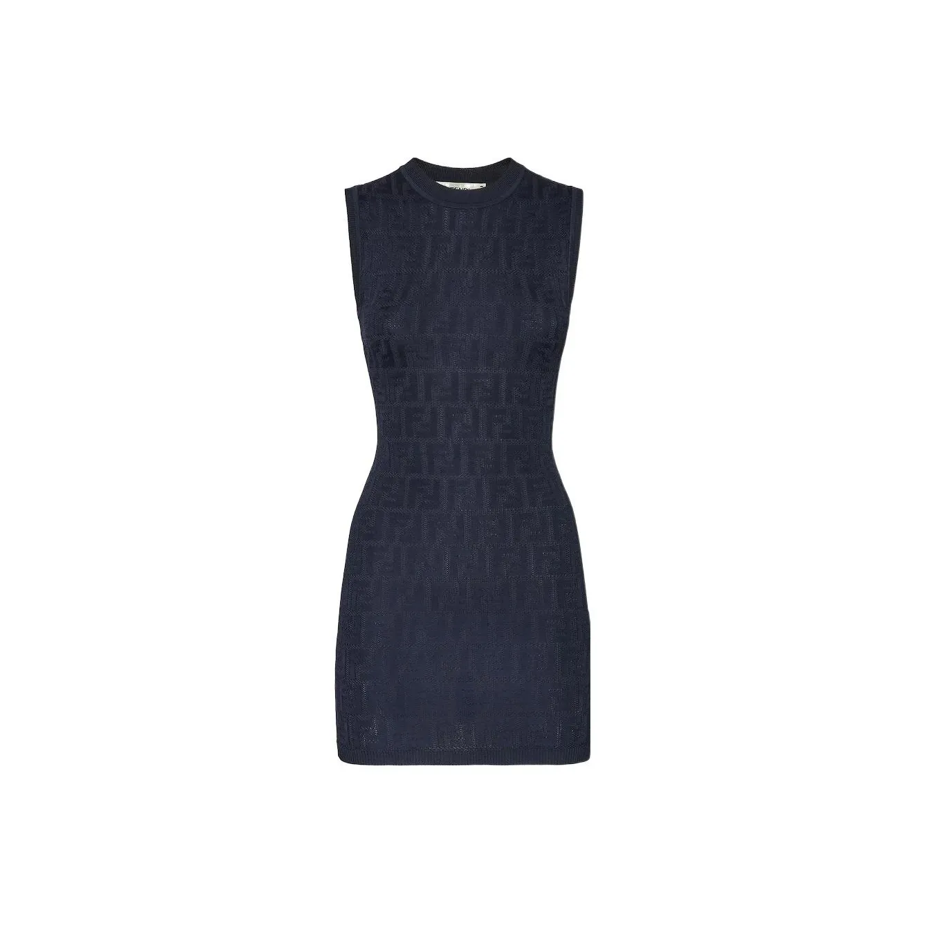 FENDI FW22 Sleeveless Dress Women's Blue