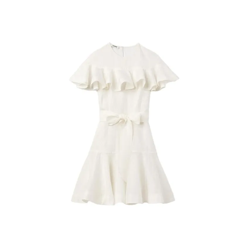 Sandro Short Sleeved Dresses Women's White