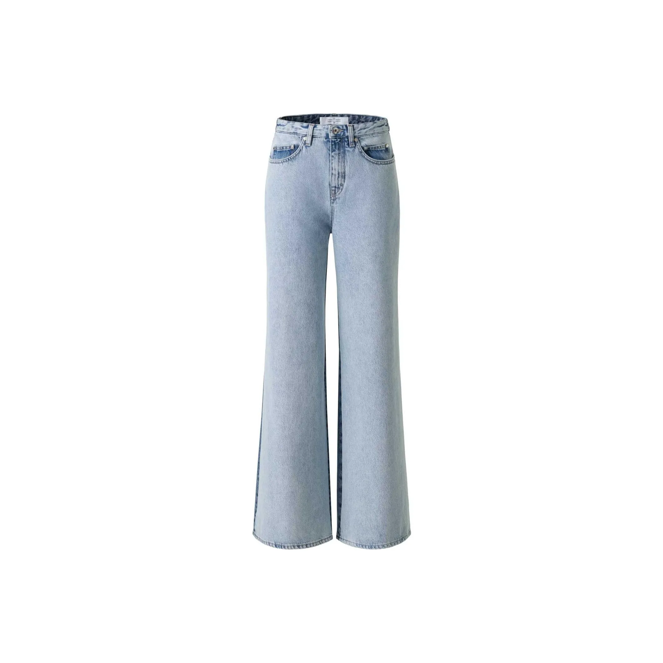 Rokh H&M Two Toned Baggy Jeans Light Denim Blue/Denim Blue