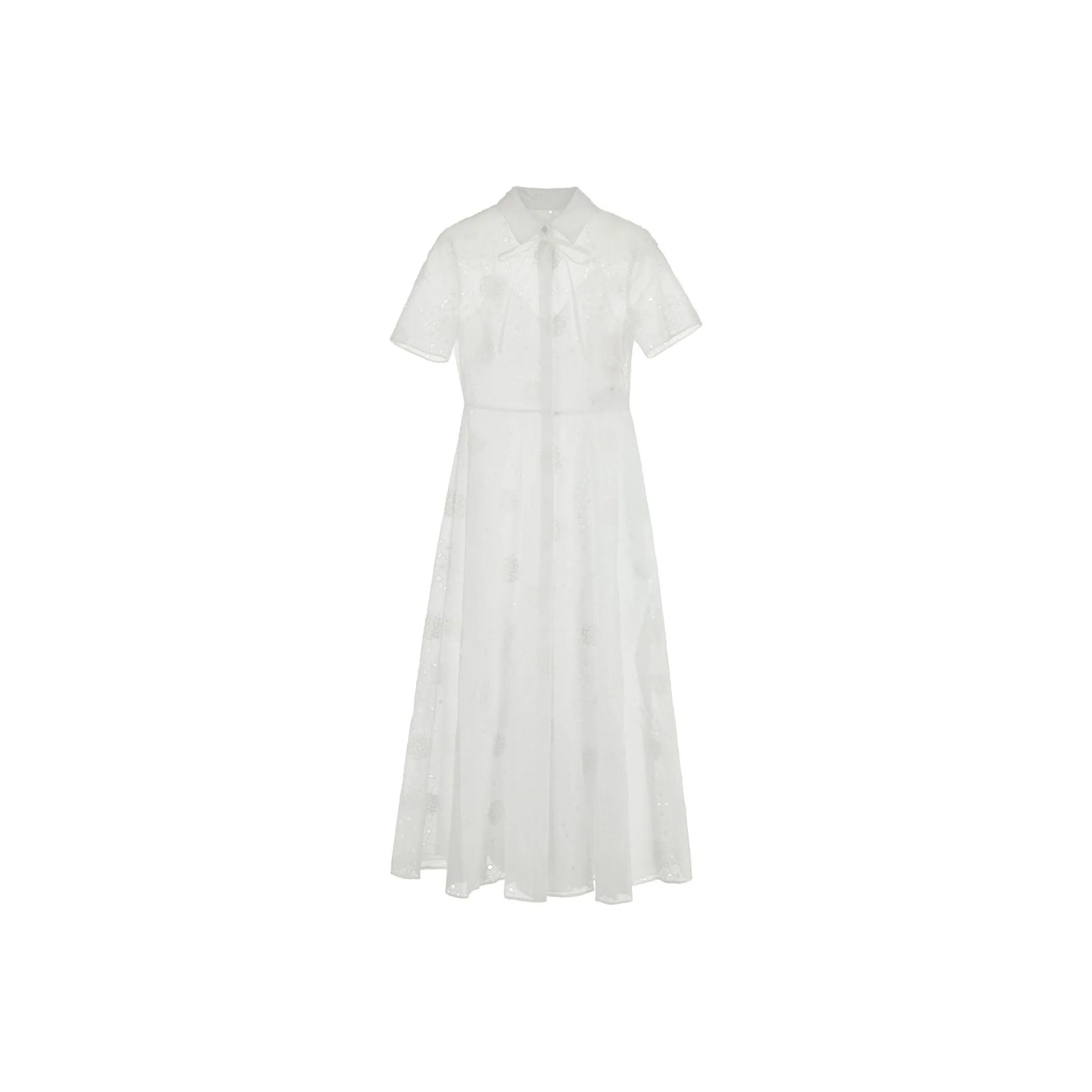 Valentino Collared Short Sleeved Shirt Dress