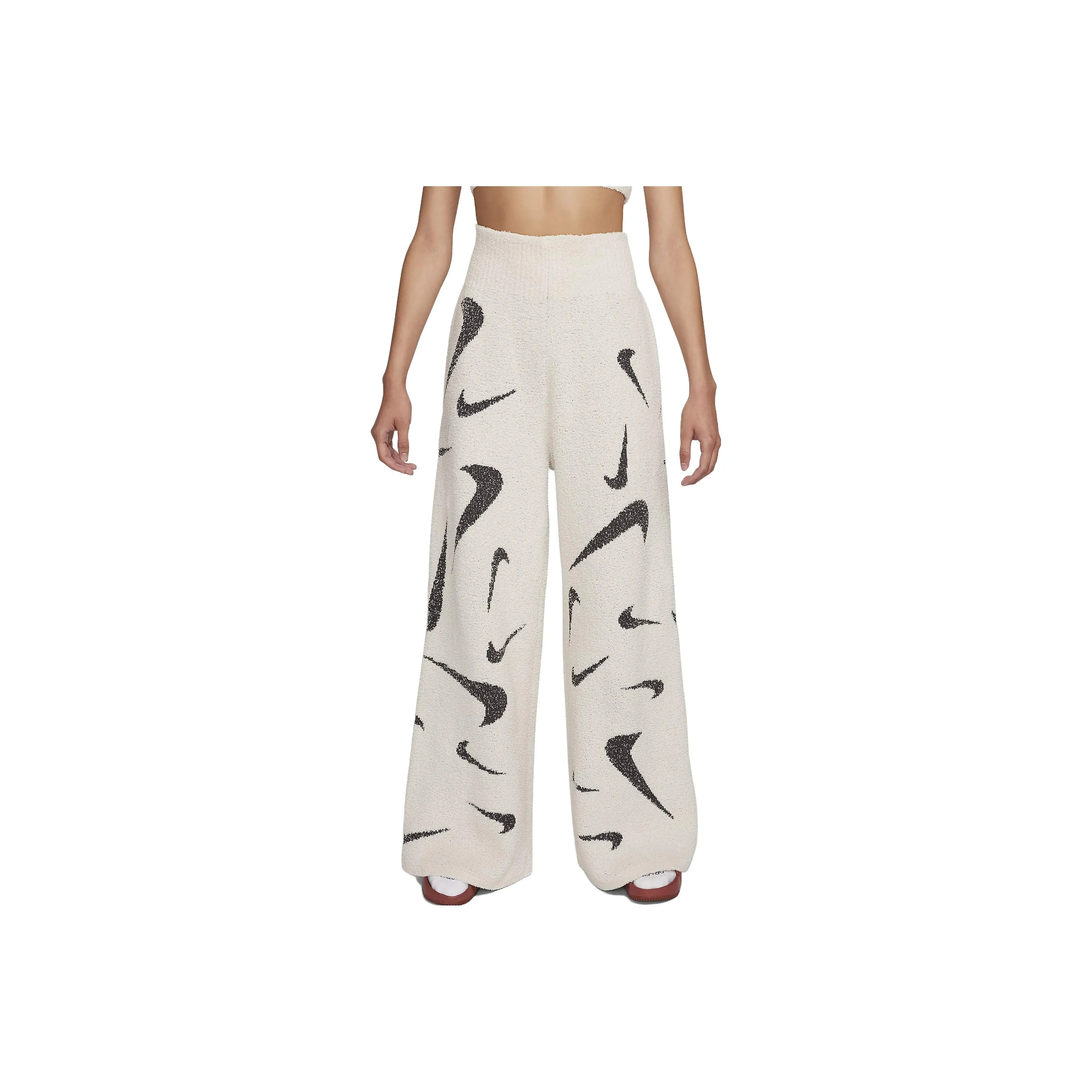 Nike Sportswear Phoenix Cozy Bouclé Wide-Leg Knit Pants Beige