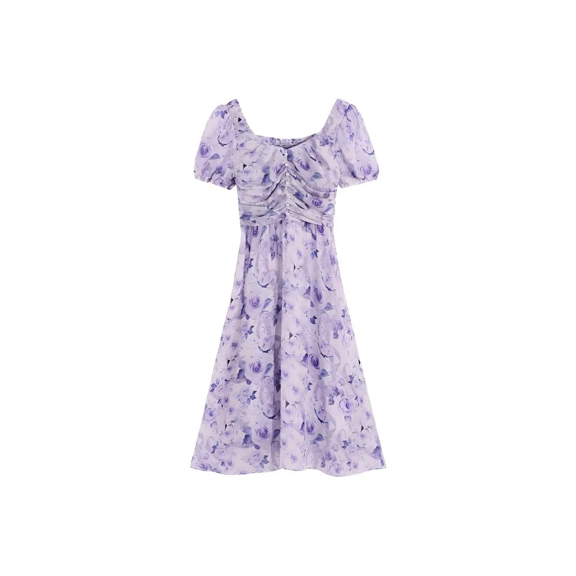 Bebe SS24 Short Sleeved Dress Women's Pink Purple