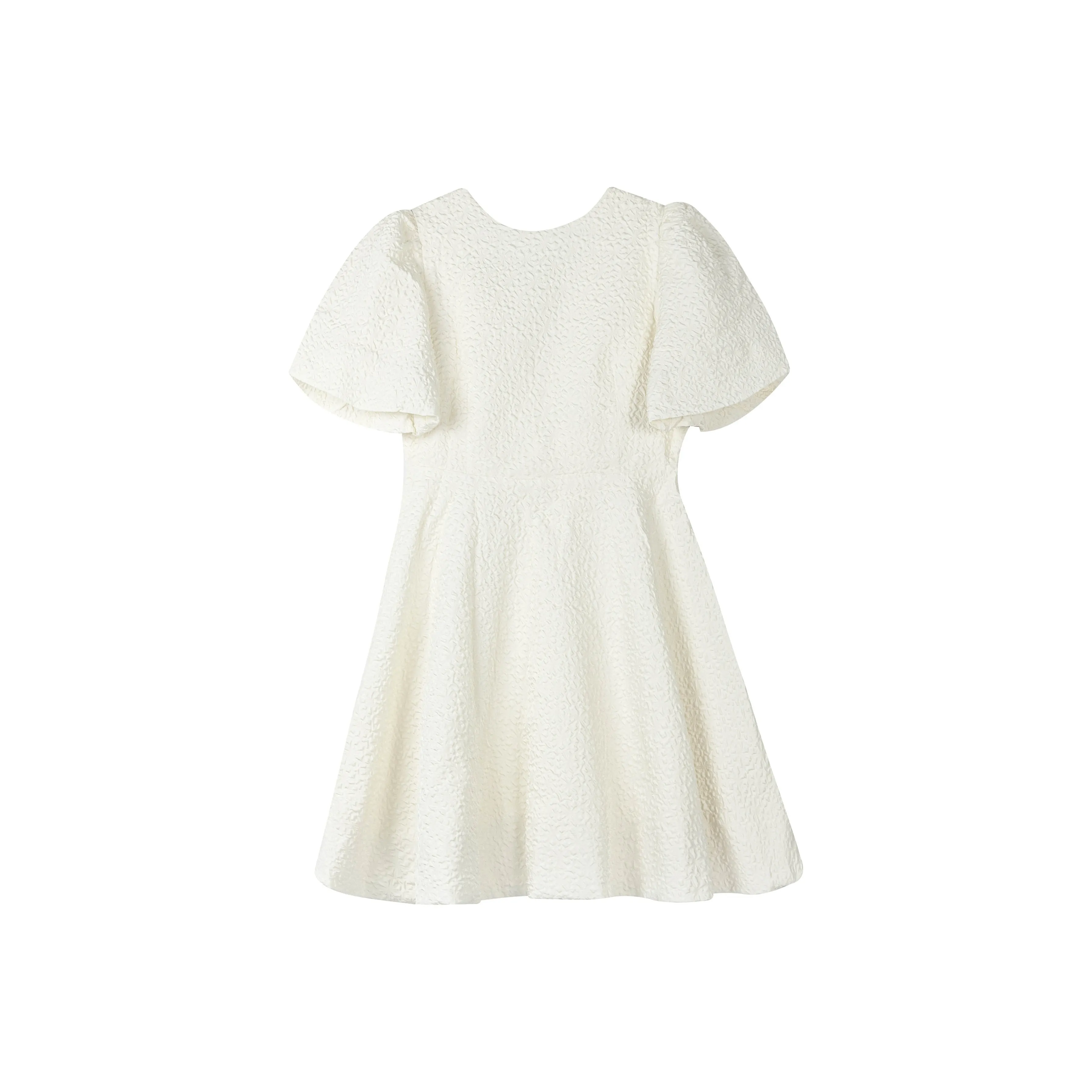 Leather Cat A Линия Юбка Платье Белый