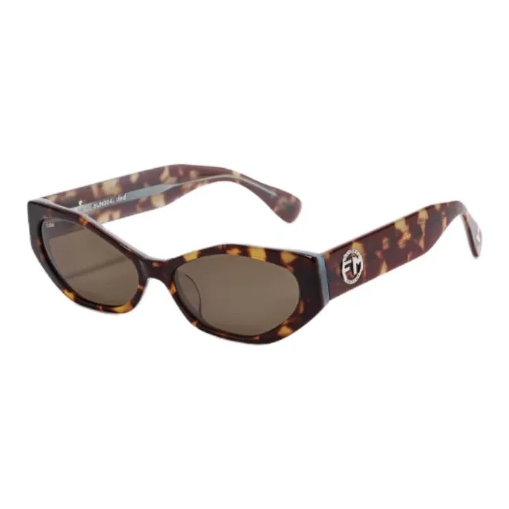 Fakeme Пластиковая оправа Кошачий глаз Солнцезащитные очки Унисекс Черепаховый