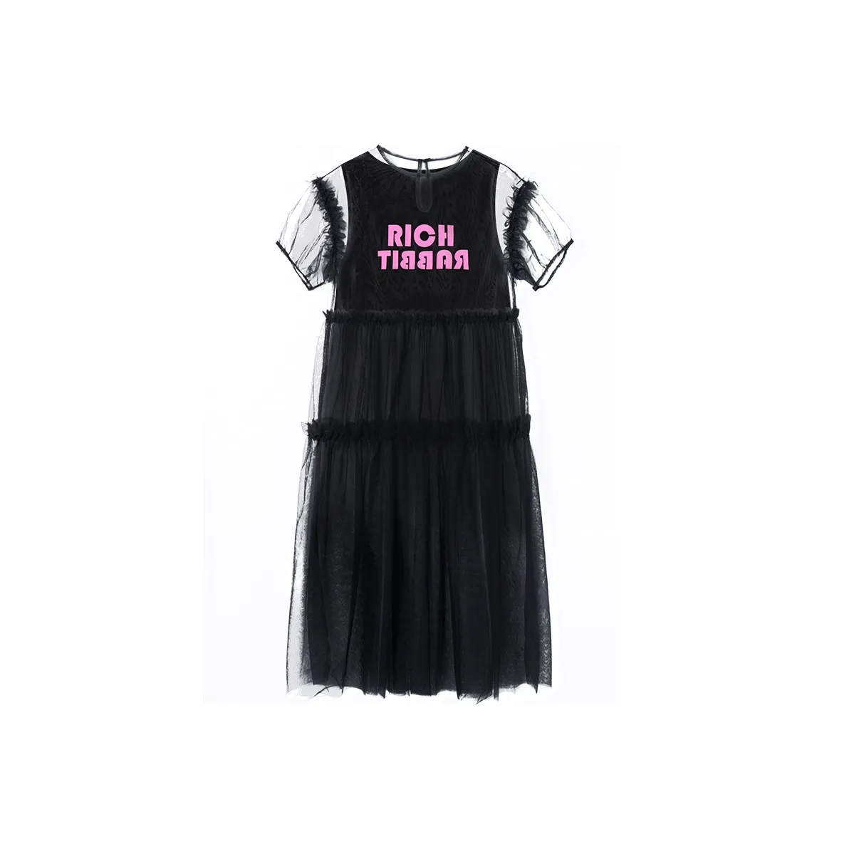 SEENFAAN Short-Sleeved Dresses Women's Black
