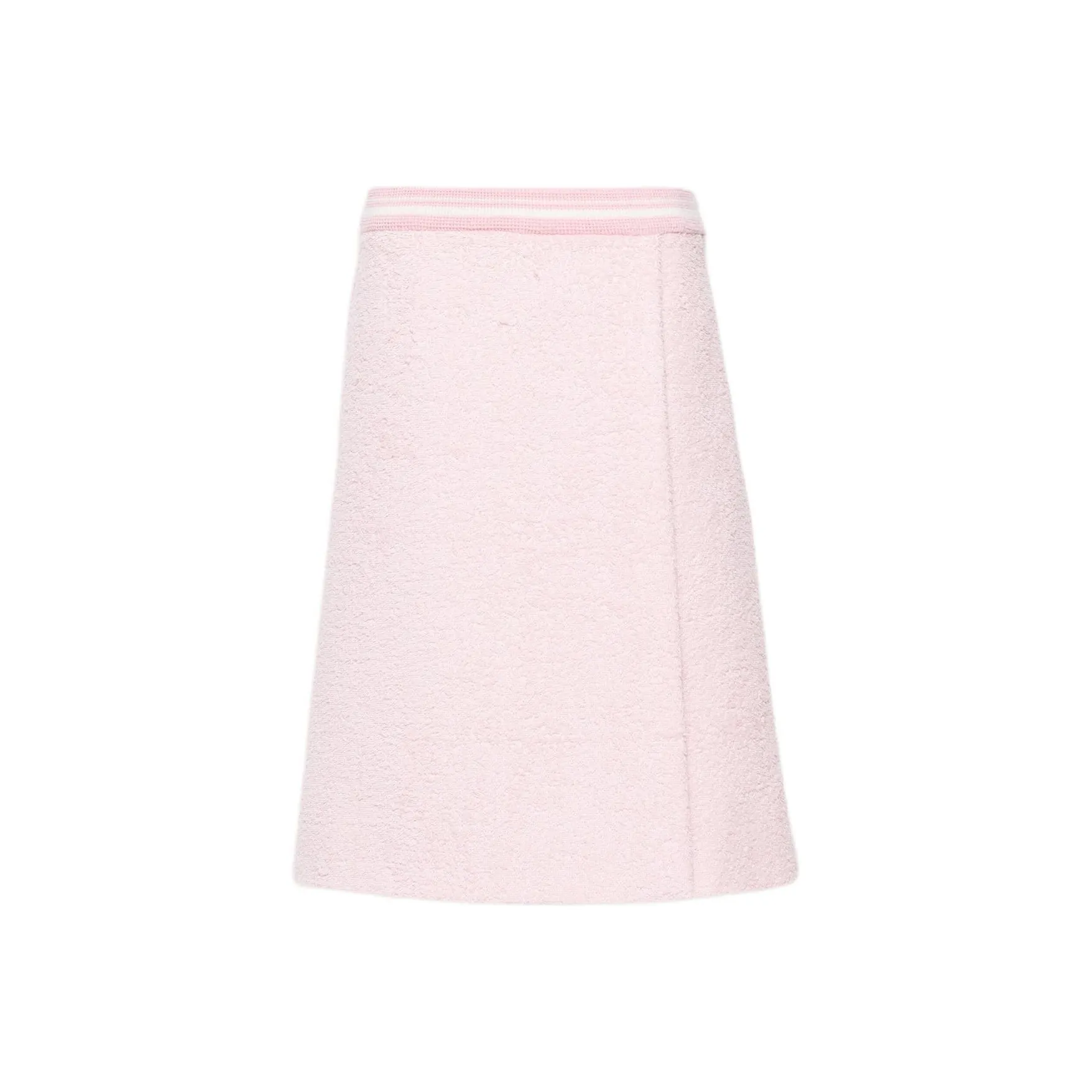 MIU MIU Knitted Fabric A Line Midi Dress Women's Petal Pink