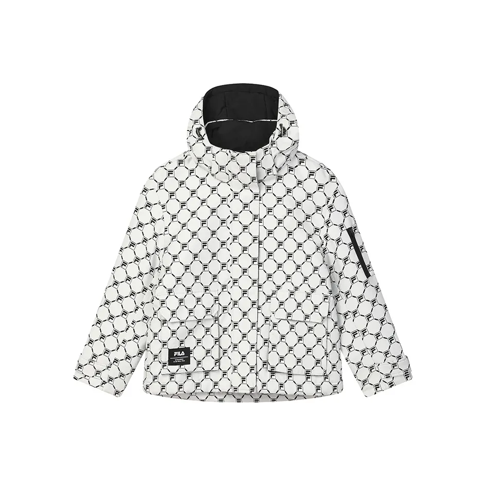 FILA HERITAGE SS25 Хлопковый пуховик женский цвет облачно-белый