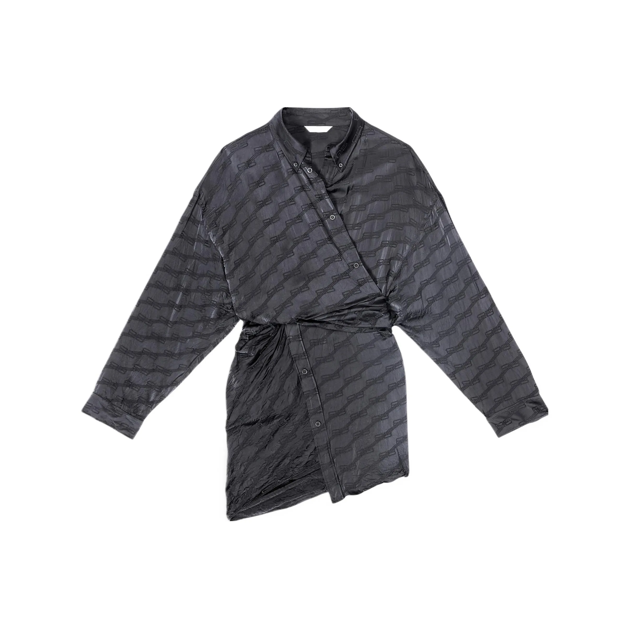 Balenciaga Bb Monogram Wrap Dress