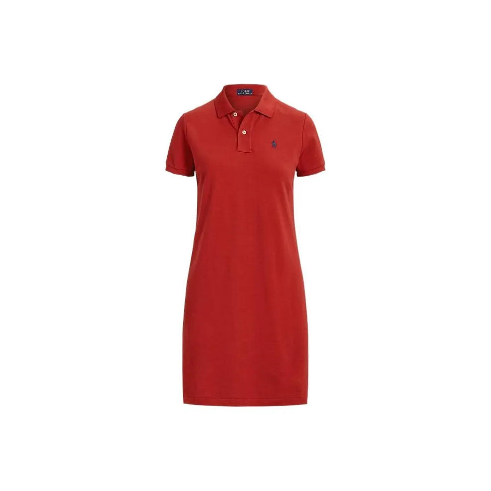 Polo Ralph Lauren Короткий рукав Платье Женское Красное