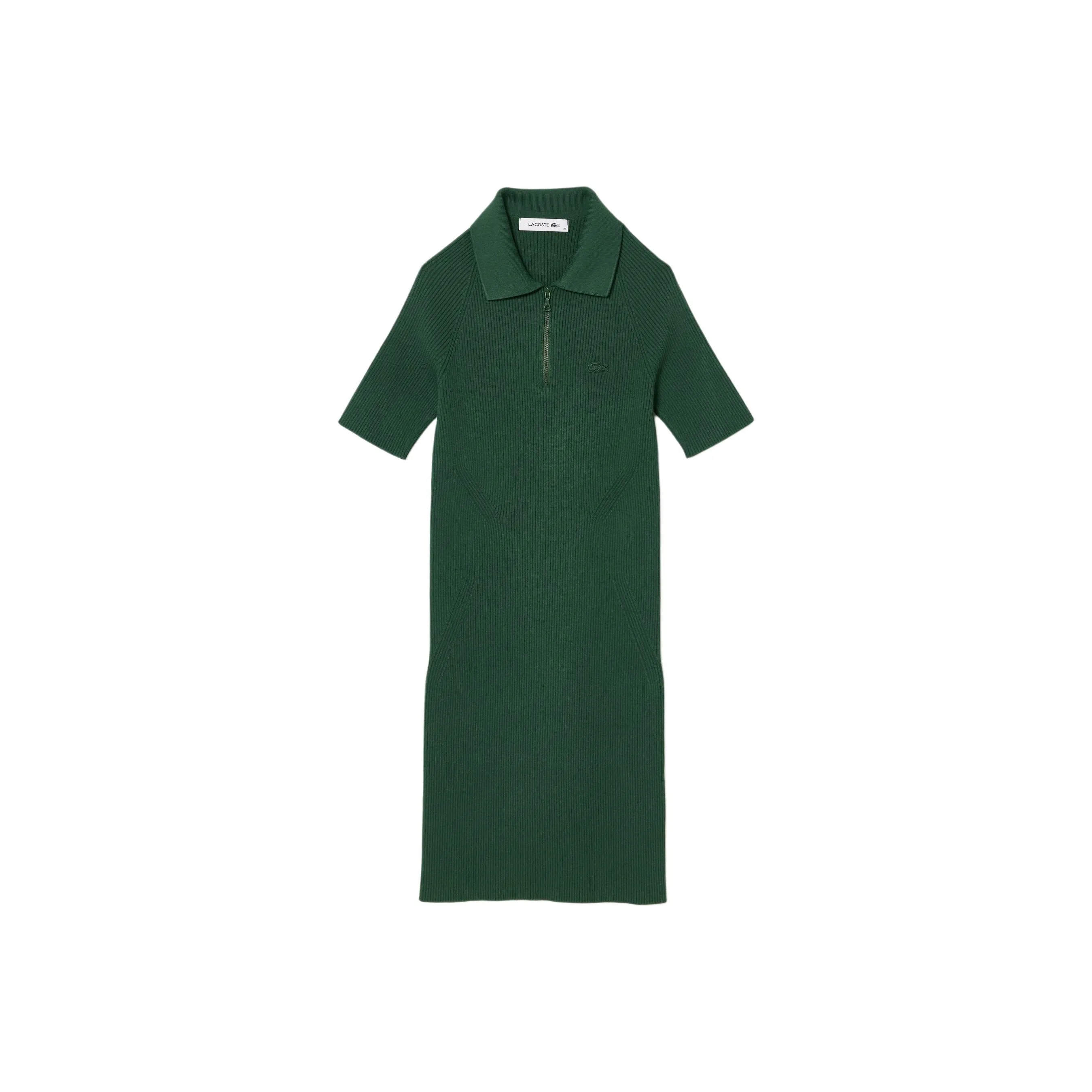 LACOSTE Короткий рукав Платье Женское Зеленое