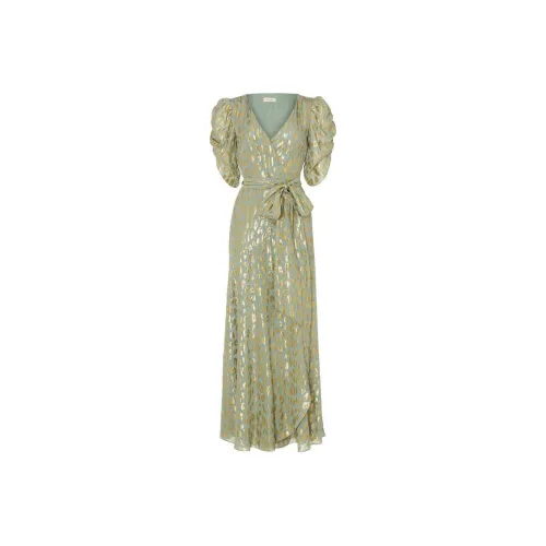 Temperley London Светло-зеленый Женские Короткие Платья с Рукавами