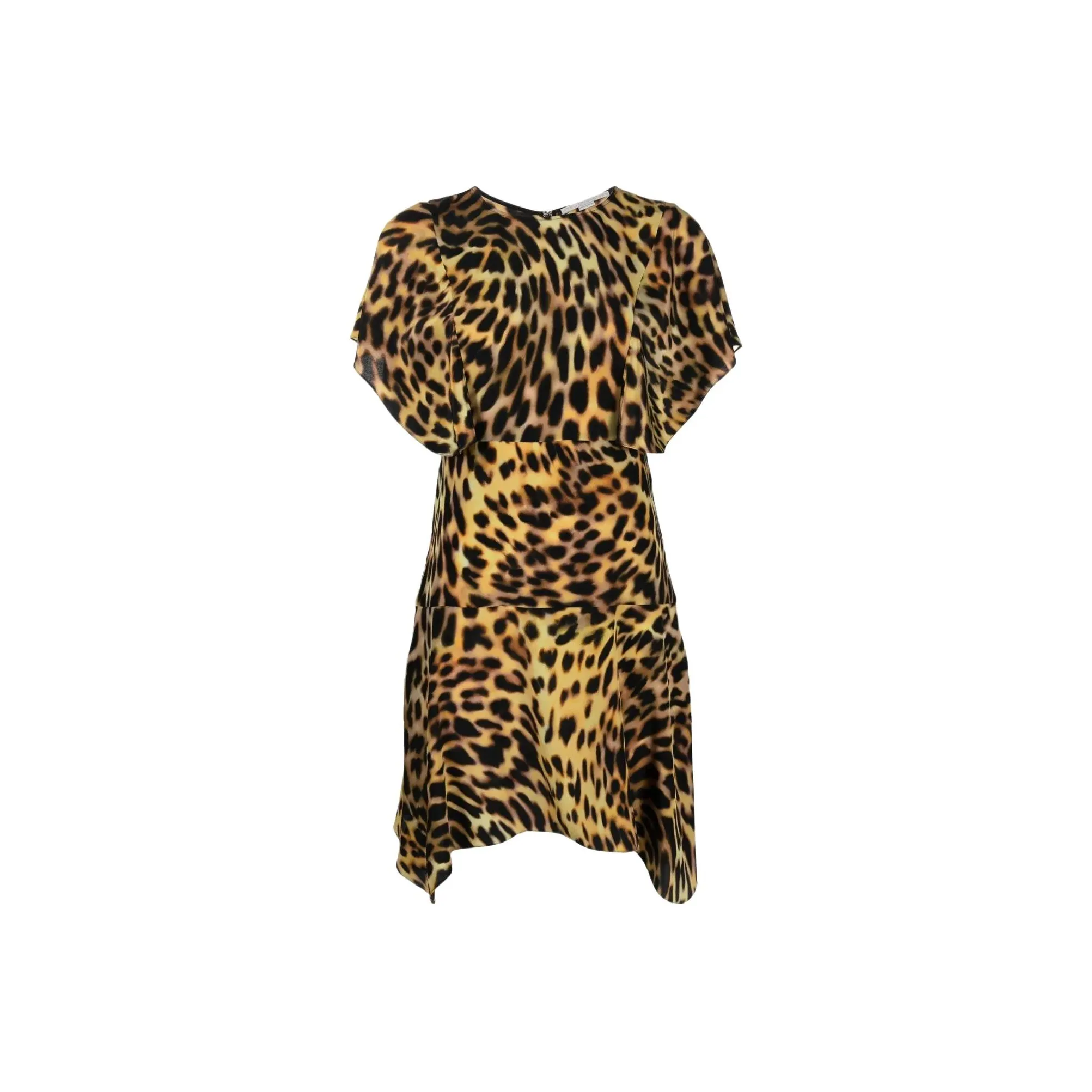Stella McCartney Leopard print Silk Flounce Dress